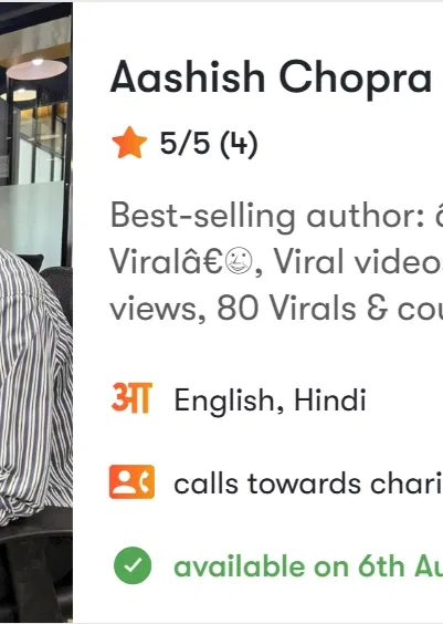 Book a call with Ronak Diwan on sprect.