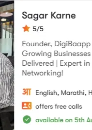 Book a call with Kaunchi Jain on sprect.